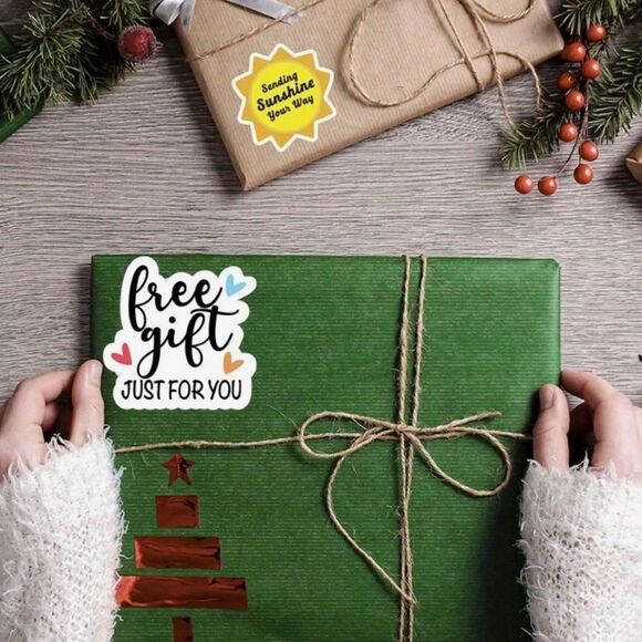 120 Free Gift Just For You Stickers ~ Appreciation Thank You Shipping Labels - Picture 7 of 10